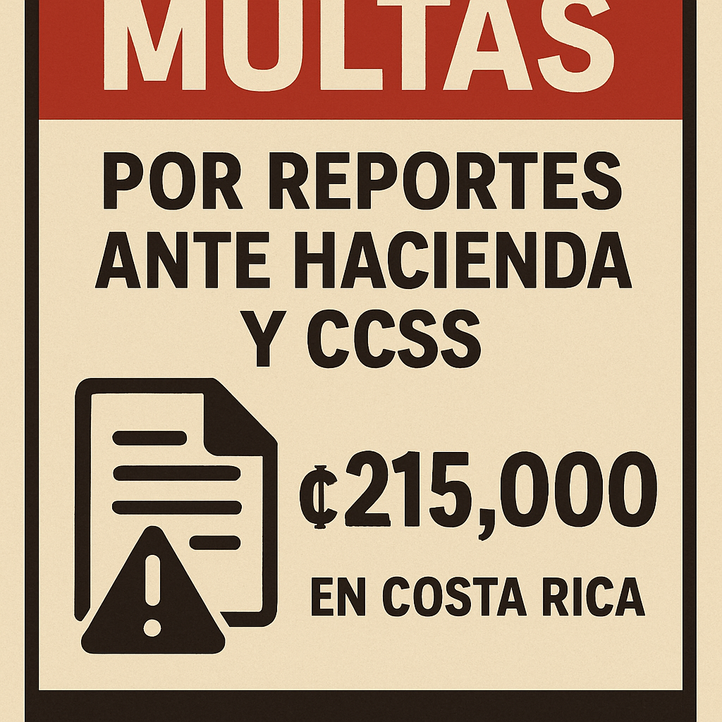 Multas por reportes ante Hacienda y CCSS en Costa Rica