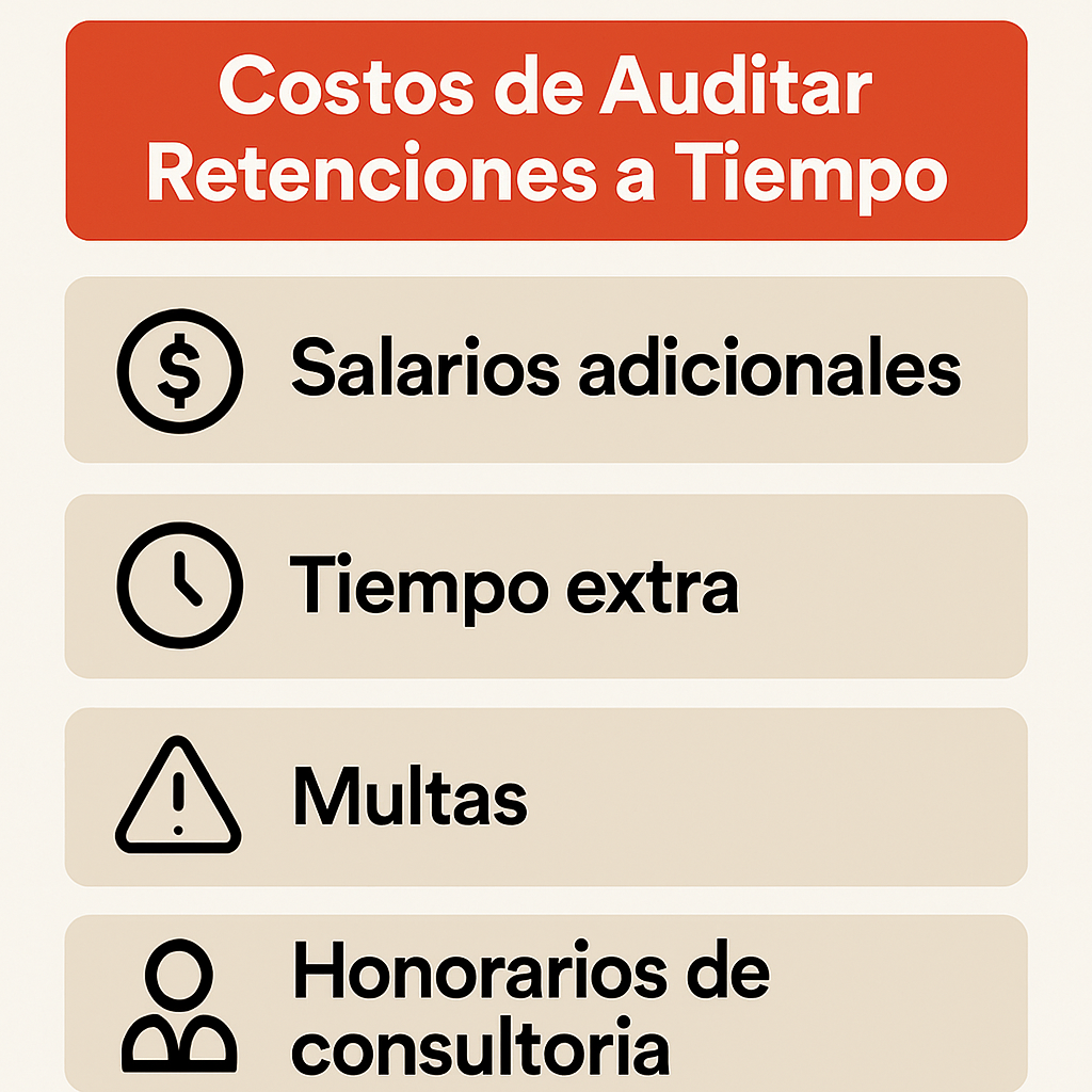 Costos de auditar retenciones a tiempo