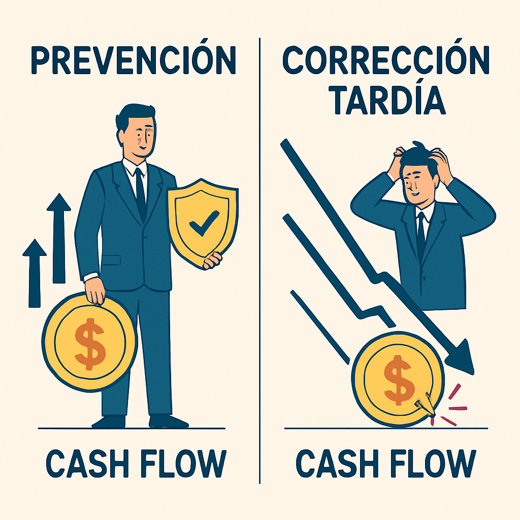 Prevención vs corrección tardía en cash flow
