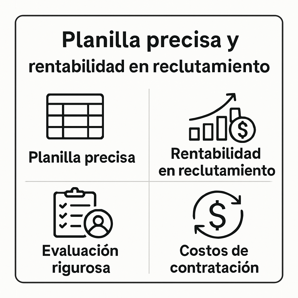 Planilla precisa y rentabilidad en reclutamiento