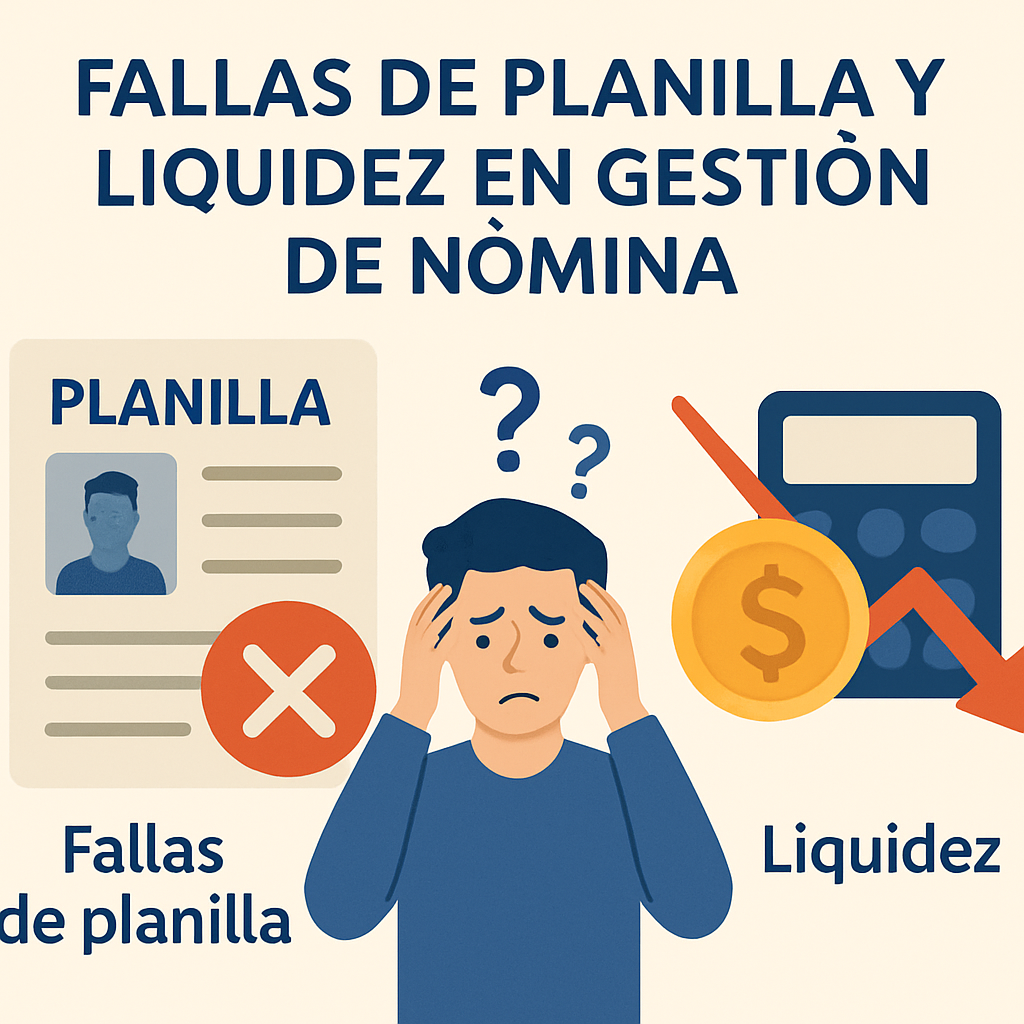 Fallas de planilla y liquidez en gestión de nómina