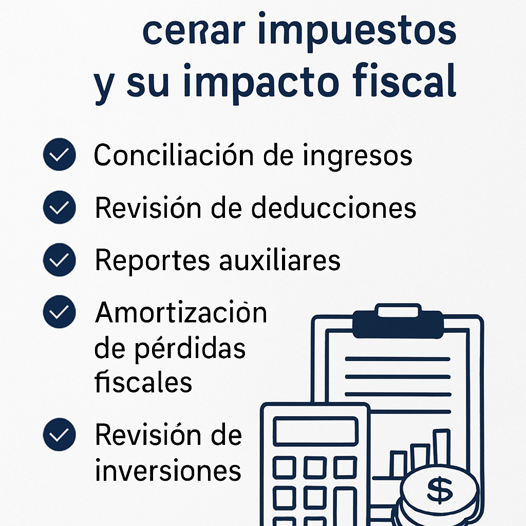 Controles antes de cerrar impuestos y su impacto fiscal