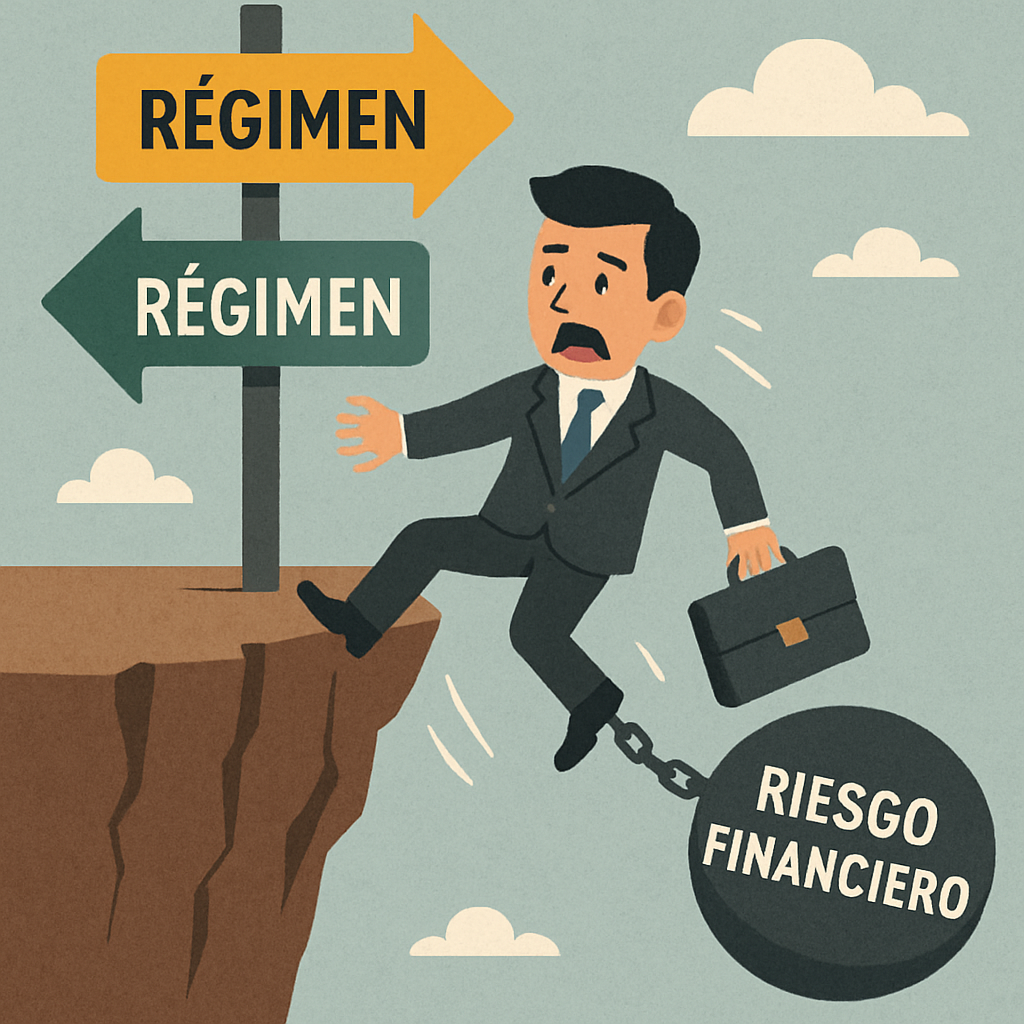 Riesgo financiero por régimen mal elegido