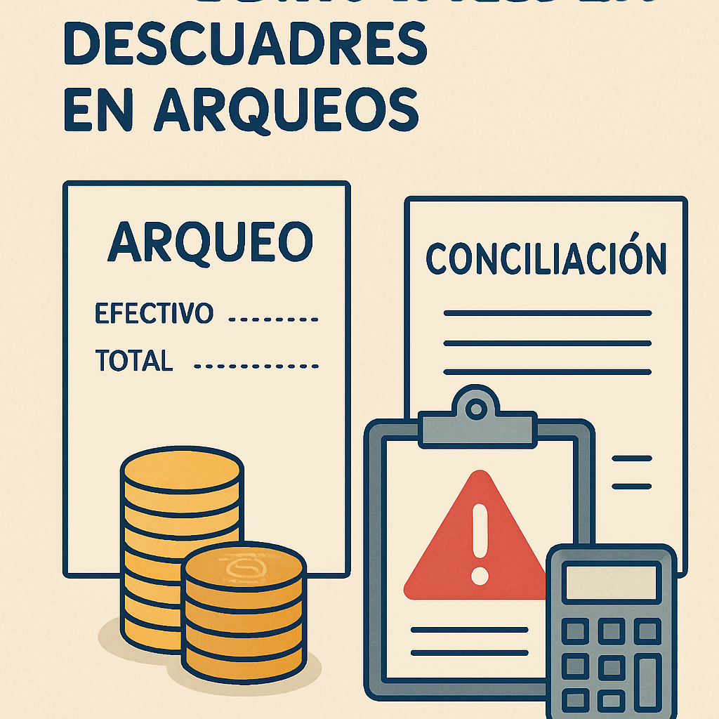 Conciliación de caja y descuadres en arqueos