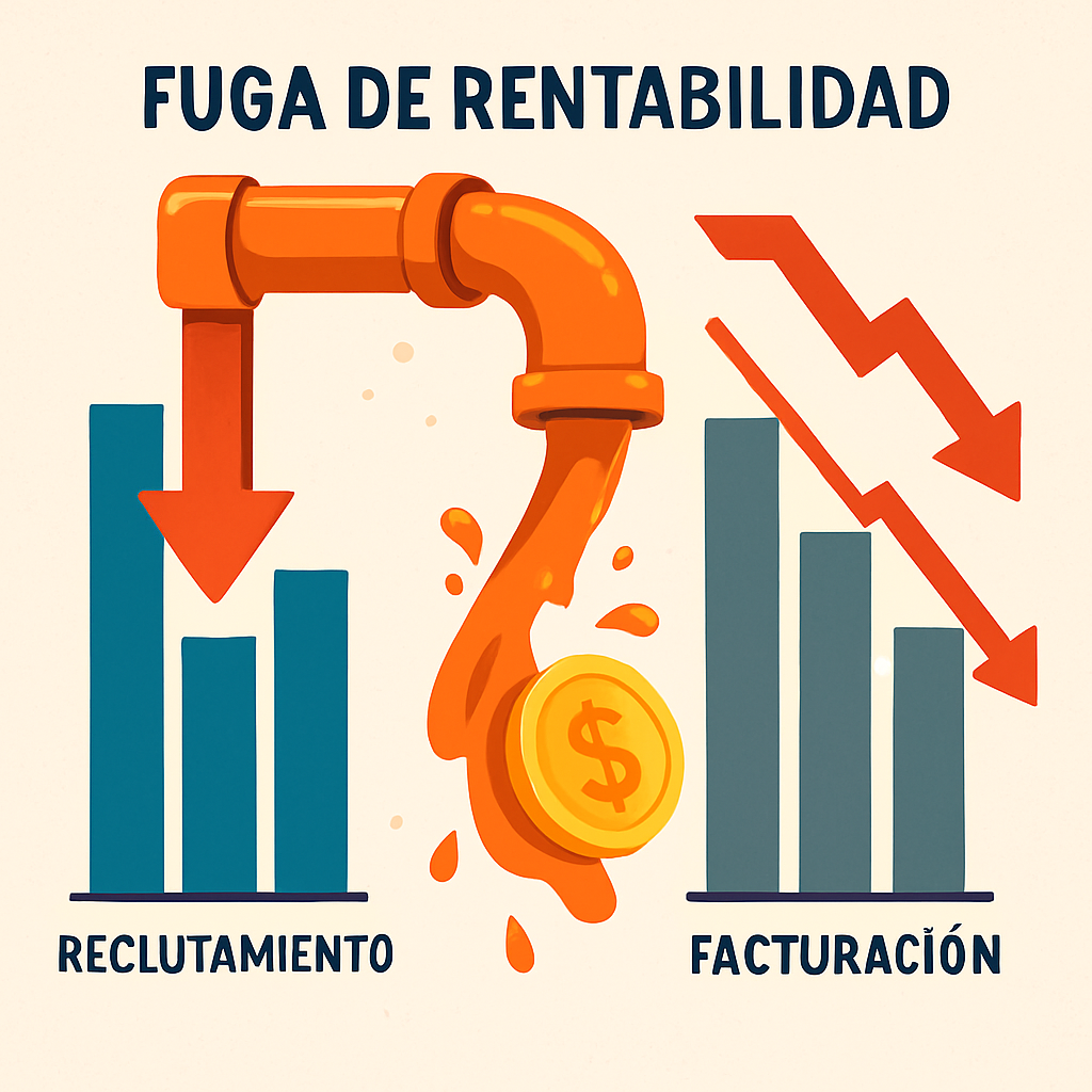 Fuga de rentabilidad en reclutamiento y facturación