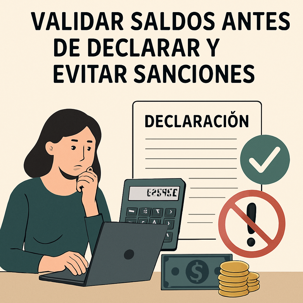 Validar saldos antes de declarar y evitar sanciones