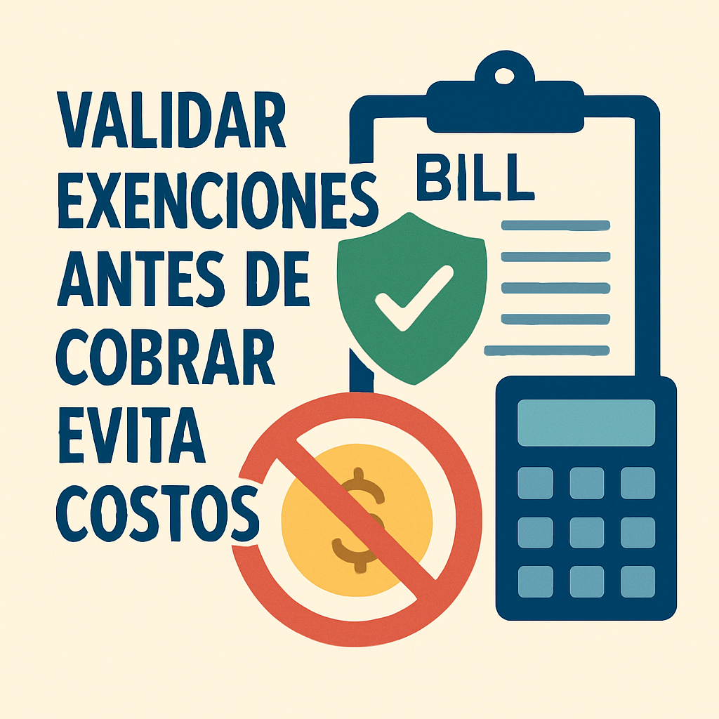 Validar exenciones antes de cobrar evita costos